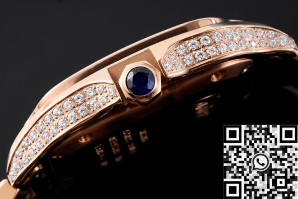 Cartier Los Santos Rose Gold Full Diamond Watch BV Factory