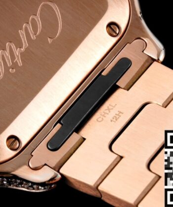 Cartier Los Santos Rose Gold Full Diamond Watch BV Factory
