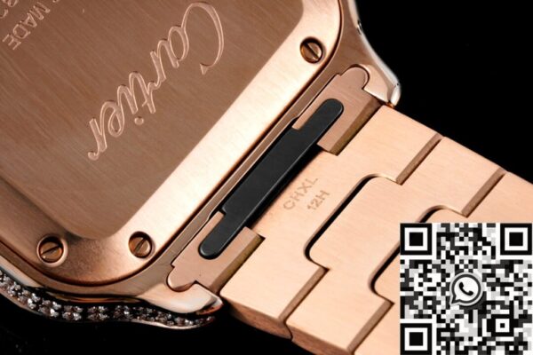 Cartier Los Santos Rose Gold Full Diamond Watch BV Factory