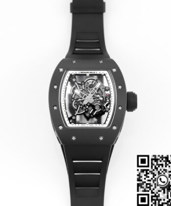 Richard Mille RM55 White Dial Watch KU Factory