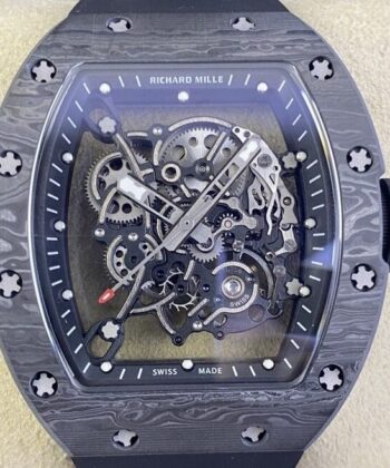 Richard Mille Replica Watches RM055 Black Carbon Fiber Case