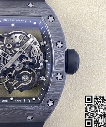 Richard Mille Replica Watches RM055 Black Carbon Fiber Case