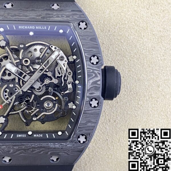Richard Mille Replica Watches RM055 Black Carbon Fiber Case