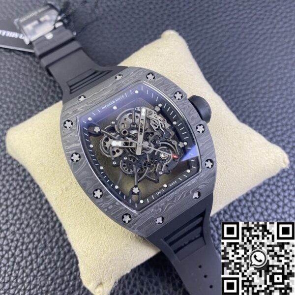 Richard Mille Replica Watches RM055 Black Carbon Fiber Case