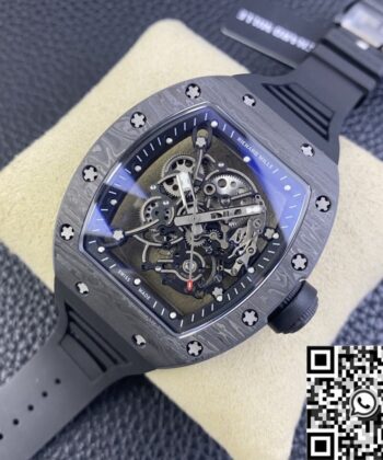Richard Mille Replica Watches RM055 Black Carbon Fiber Case