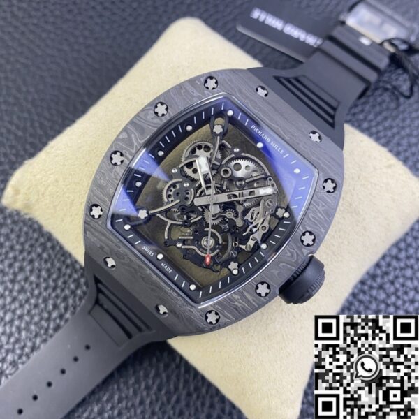 Richard Mille Replica Watches RM055 Black Carbon Fiber Case