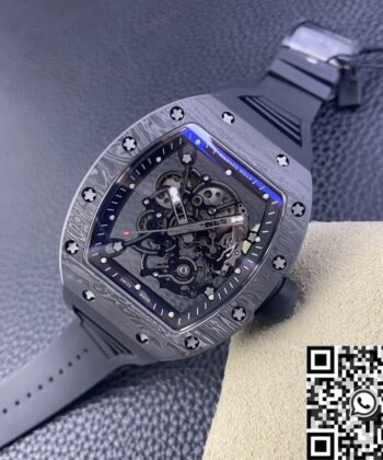 Richard Mille Replica Watches RM055 Black Carbon Fiber Case