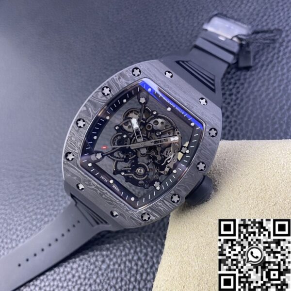 Richard Mille Replica Watches RM055 Black Carbon Fiber Case