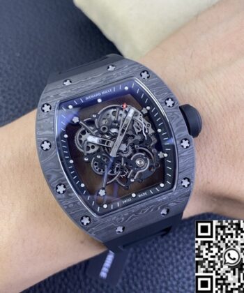 Richard Mille Replica Watches RM055 Black Carbon Fiber Case