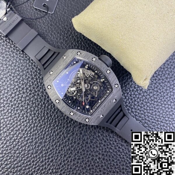 Richard Mille Replica Watches RM055 Black Carbon Fiber Case
