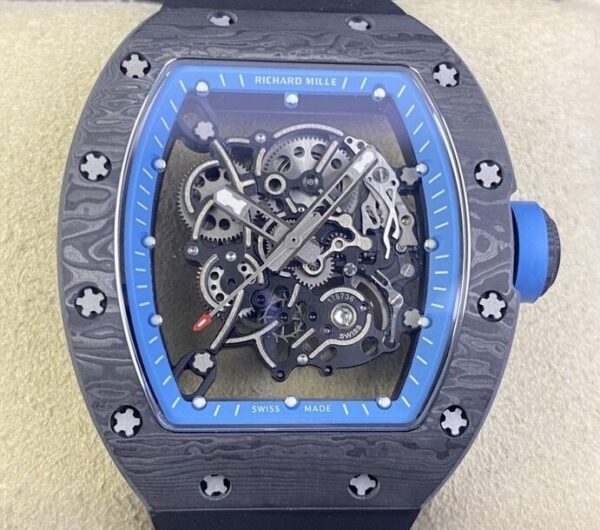 Richard Mille Fake RM055 Blue Dial Watch KU Factory