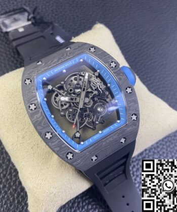 Richard Mille Fake RM055 Blue Dial Watch KU Factory