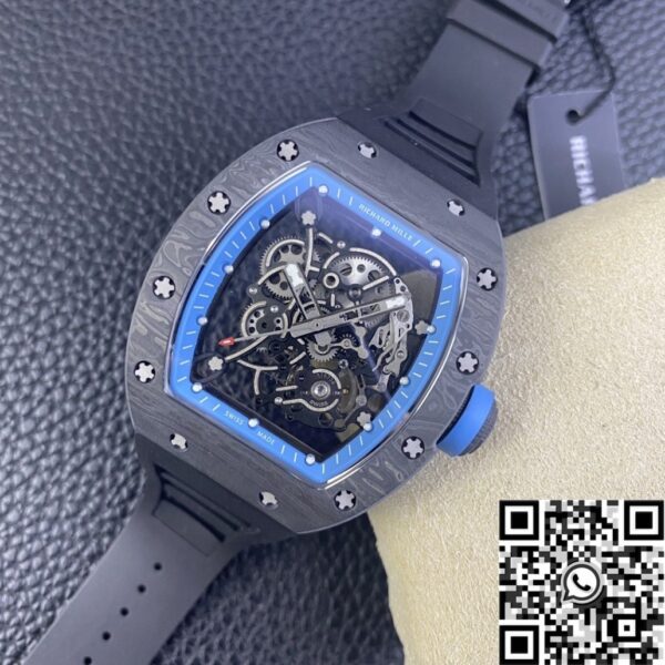 Richard Mille Fake RM055 Blue Dial Watch KU Factory