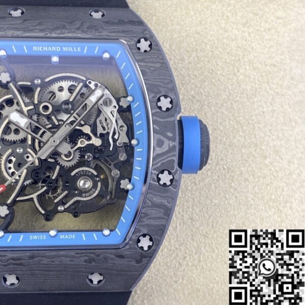 Richard Mille Fake RM055 Blue Dial Watch KU Factory