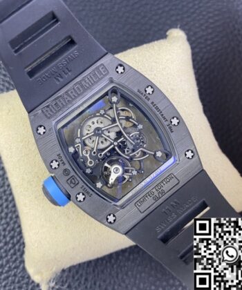 Richard Mille Fake RM055 Blue Dial Watch KU Factory