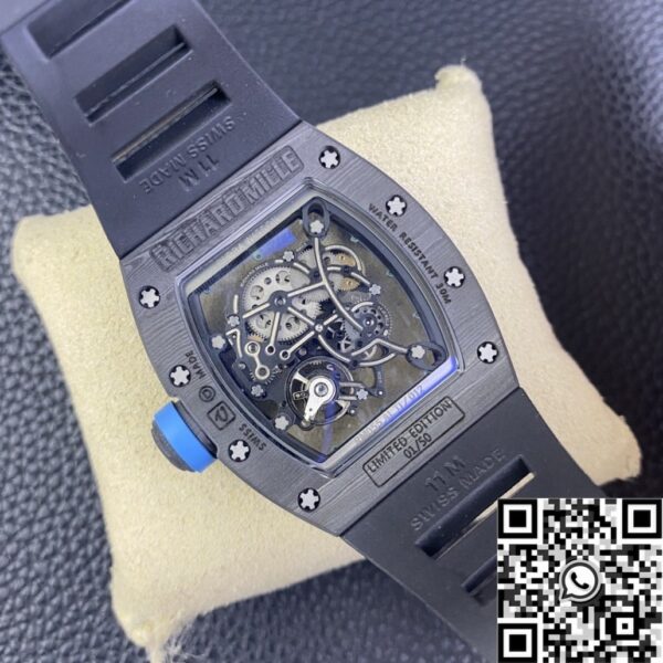Richard Mille Fake RM055 Blue Dial Watch KU Factory