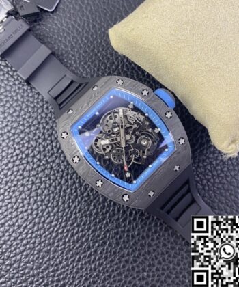 Richard Mille Fake RM055 Blue Dial Watch KU Factory