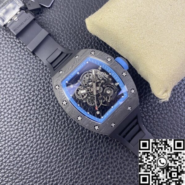 Richard Mille Fake RM055 Blue Dial Watch KU Factory