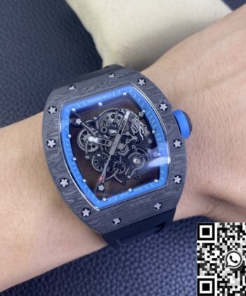 Richard Mille Fake RM055 Blue Dial Watch KU Factory
