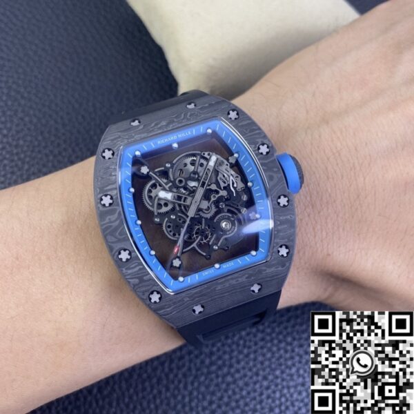 Richard Mille Fake RM055 Blue Dial Watch KU Factory