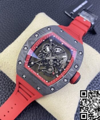 Richard Mille Men's Watch RM055 Red Rubber Strap KU Factory