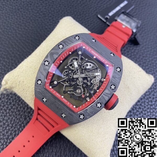 Richard Mille Men's Watch RM055 Red Rubber Strap KU Factory