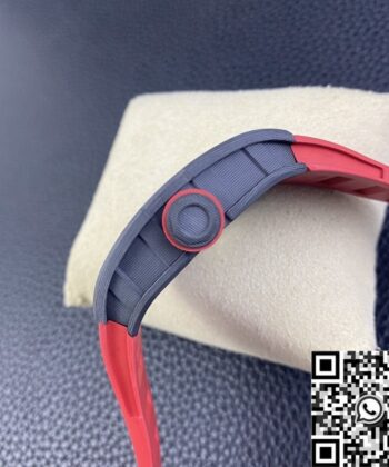 Richard Mille Men's Watch RM055 Red Rubber Strap KU Factory