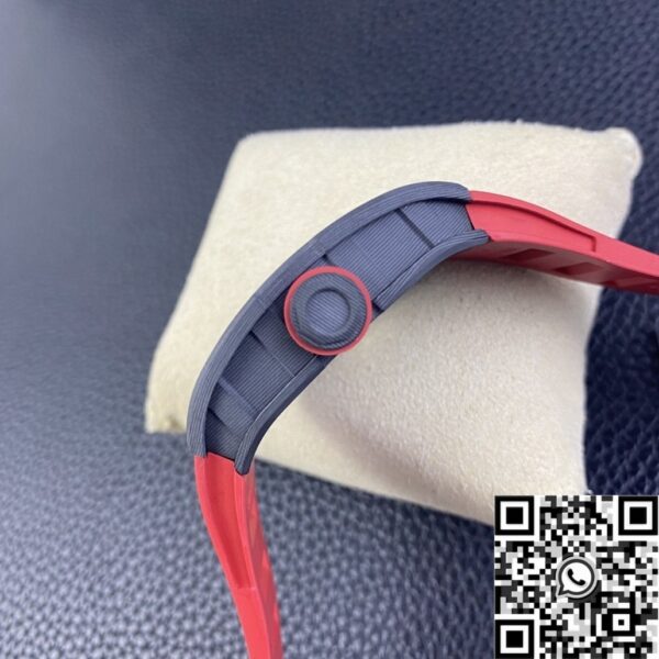 Richard Mille Men's Watch RM055 Red Rubber Strap KU Factory