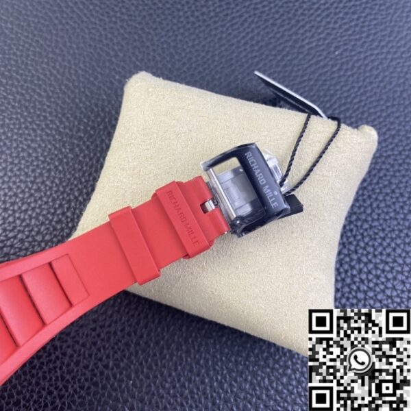 Richard Mille Men's Watch RM055 Red Rubber Strap KU Factory