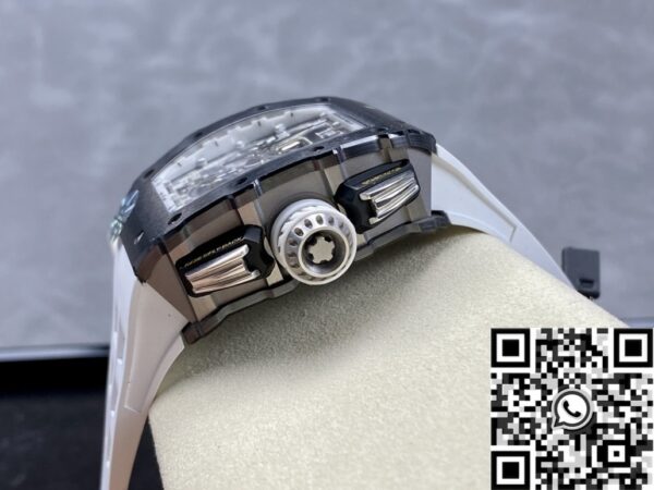 Richard Mills RM011-03 Black Ceramic Bezel White Rubber Strap