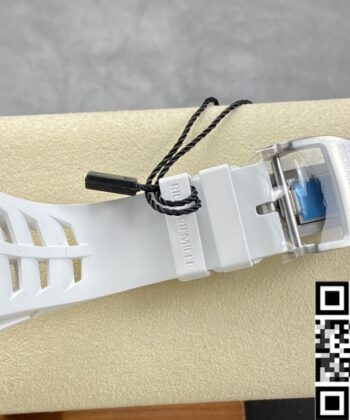 Richard Mills RM011-03 Black Ceramic Bezel White Rubber Strap