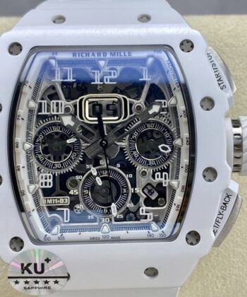 Men's Richard Mille Watch​ RM011-03 White Dial KU Factory