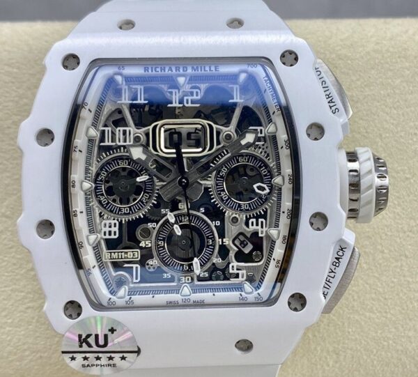Men's Richard Mille Watch​ RM011-03 White Dial KU Factory