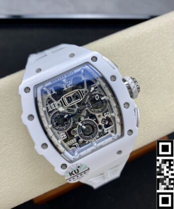 Men's Richard Mille Watch​ RM011-03 White Dial KU Factory