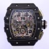 Replica Richard Mille Watches RM011 White Rubber Strap KV