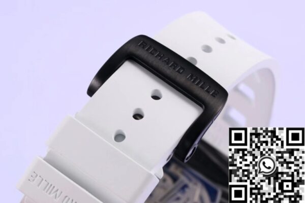 Replica Richard Mille Watches RM011 White Rubber Strap KV
