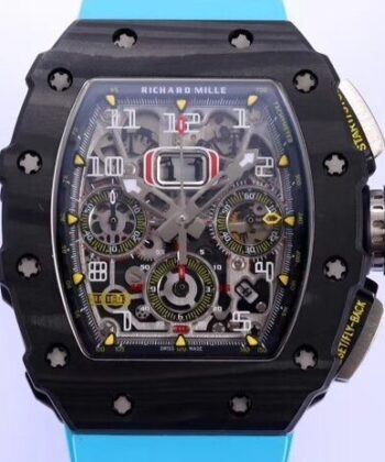 Richard Mille Blue RM011 Blue Rubber Strap Watch KV Factory