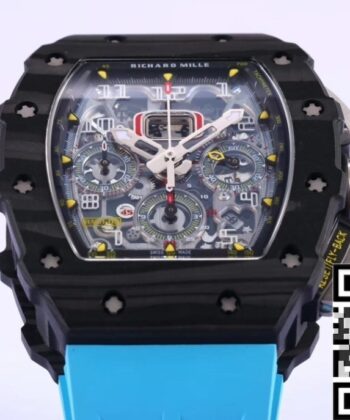 Richard Mille Blue RM011 Blue Rubber Strap Watch KV Factory