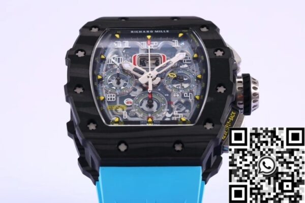 Richard Mille Blue RM011 Blue Rubber Strap Watch KV Factory