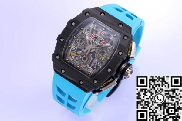 Richard Mille Blue RM011 Blue Rubber Strap Watch KV Factory