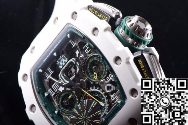 Watch Richard Mille RM011 White Ceramic Case KV Factory