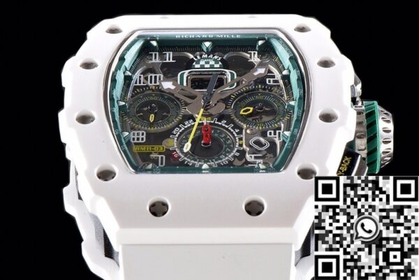 Watch Richard Mille RM011 White Ceramic Case KV Factory