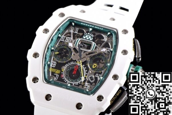Watch Richard Mille RM011 White Ceramic Case KV Factory