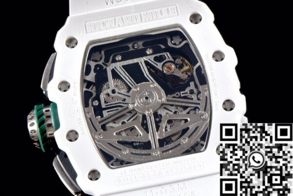 Watch Richard Mille RM011 White Ceramic Case KV Factory