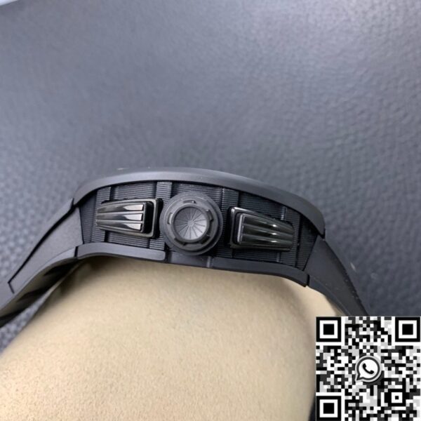 Fake Richard Mille Watch​es RM011 Black Ceramic Case KV