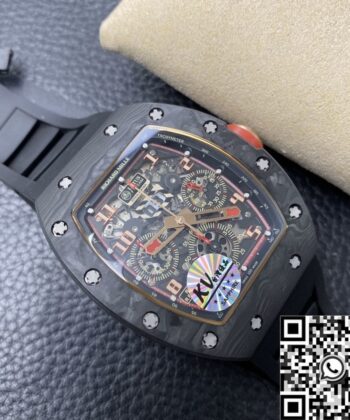 Reloj Richard Miller RM011 Red Dial Carbon Fiber Watch Case