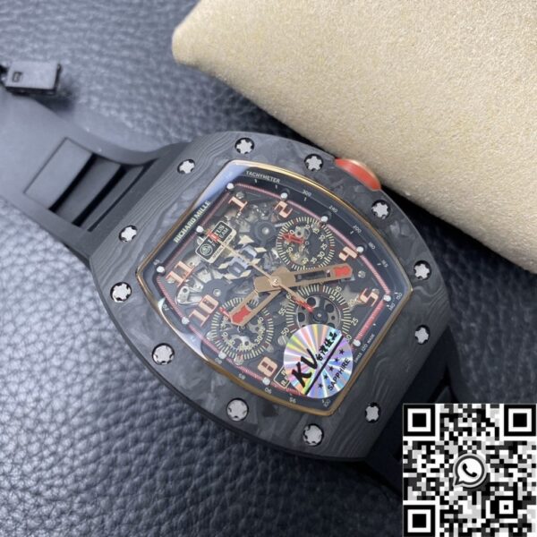 Reloj Richard Miller RM011 Red Dial Carbon Fiber Watch Case