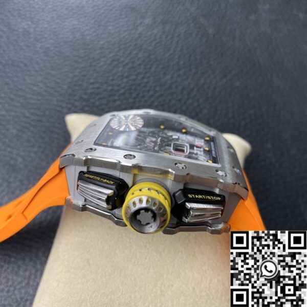 Richard Mille Imitation Watch RM011 Orange Rubber Strap KV