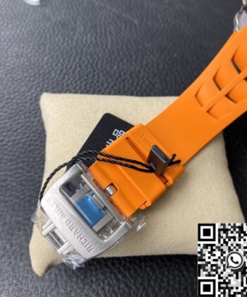 Richard Mille Imitation Watch RM011 Orange Rubber Strap KV