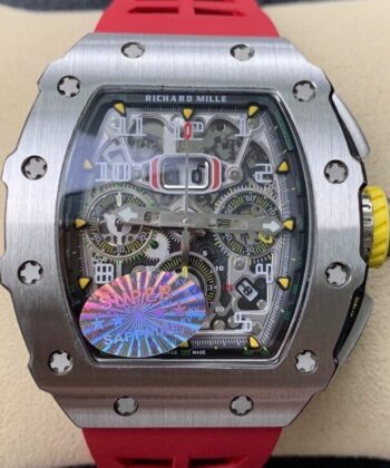 Red Richard Mille RM011 Red Rubber Strap Watch KV Factory